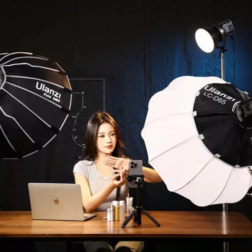 Ulanzi V-120W rgb COB led lámpa, 2700K-6500K, HSI, 95CRI, 20 effekt, V-Mount, APP vezérlés, Bowens (UL-L074CNA1)