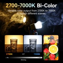 Ulanzi L3 Bi-Color COB, RGB Led, vízálló IP68, 20 effekt , 800mAh, Oled kijelző, mágneses váz, 4cm (UL-L052GBB1)