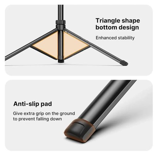 Ulanzi TB64Z selfie állvány, monopod, telefontartó és bluetooth adapter, 160cm max magasság, fekete (UL-T126USB1)