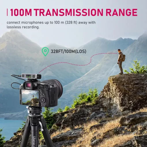Ulanzi AM18 U-mic 2.4GHz vezeték nélküli duális mikrofon szett, usb-a, usb-c, lightning csatlakozás (UL-A018GBB2)