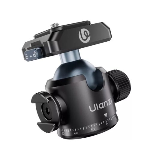 Ulanzi T100 Uka gömbfej, 6kg teherbírás, vakupapucs adapter, 3/8" és 1/4" (UL-C062)
