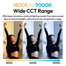 Ulanzi B15RGB 15W, fénycső, cseppálló, 1800-9000K, 3000mAh, mágneses (UL-L208)