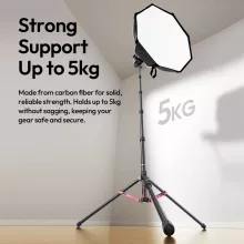 Ulanzi T230 led/lámpaállvány, 58-230cm, 5kg teherbírás, 180 fok-ban visszafordítható lábakkal (UL-T145)