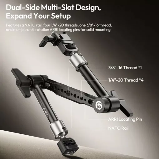 Ulanzi TA10 3 részes magic arm, 43cm, Nato Rail, ARRI Pin (UL-T133)