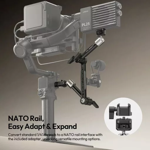 Ulanzi TA10 3 részes magic arm, 43cm, Nato Rail, ARRI Pin (UL-T133)