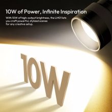 Ulanzi LM01 LED lámpa, WRGB, zseblámpa forma, fókuszálható fény, 20db grafika, 7500mAh, állványmenet (UL-L219)