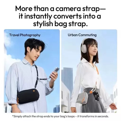 Ulanzi YF01 Y-Flex Strap, nyakpánt, csuklópánt, beépített USB-C kábel, fekete (UL-C092)