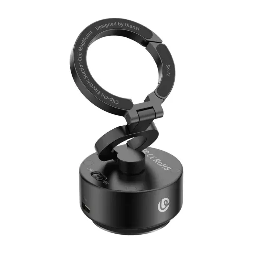 Ulanzi SK-22 elektromos vákuumos telefontartó konzol, Magsafe kompatibilis telefonokhoz, karabiner (UL-M096)