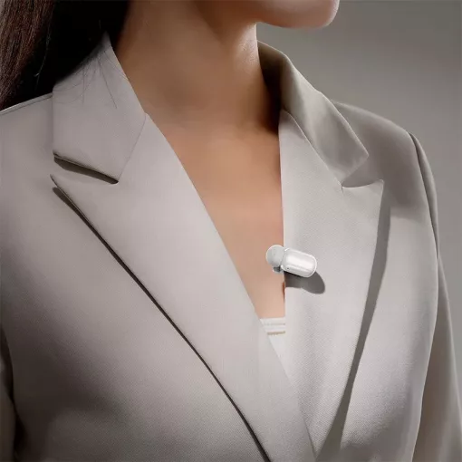 Ulanzi A200 mini csiptetős vezeték nélküli mikrofon, 2db mikrofon, zajszűrés, USB-C, fekete, fehér (UL-A048)