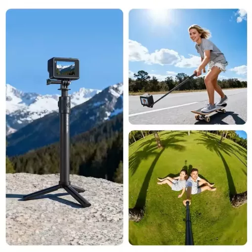 Ulanzi VL04 selfie bot, monopod, hátizsák pántra, övre rögízthető, GoPro tartó adapterrel (UL-S026)