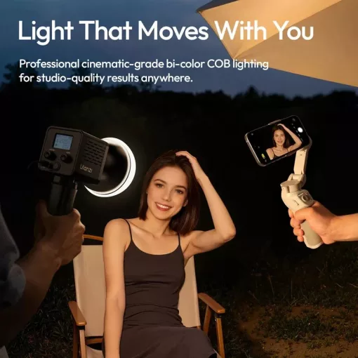 Ulanzi C60, 60W COB LED lámpa, 2500-6500K, 8 effekt, 3300mAh, mini Bowens (UL-L269)