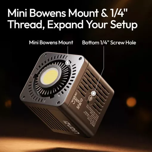 Ulanzi C60, 60W COB LED lámpa, 2500-6500K, 8 effekt, 3300mAh, mini Bowens (UL-L269)