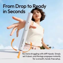 Ulanzi MT-86 automatikusan nyíló selfie állvány, monopod, telefontartó, 153cm, bluetooth, fekete (UL-S023)