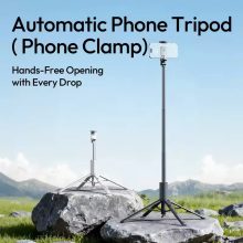 Ulanzi MT-86 automatikusan nyíló selfie állvány, monopod, telefontartó, 153cm, bluetooth, fekete (UL-S023)