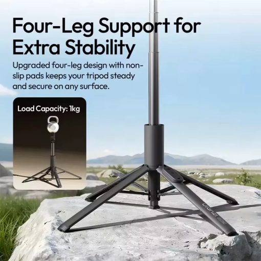 Ulanzi MT-86 automatikusan nyíló selfie állvány, monopod, telefontartó, 153cm, bluetooth, fekete (UL-S023)