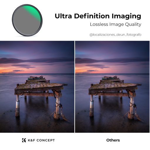 K&F Concept NANO-X series, MCUV + CPL szűrő, vízlepergető, karcálló, fém objektívsapka + , 49mm (KF-1658)