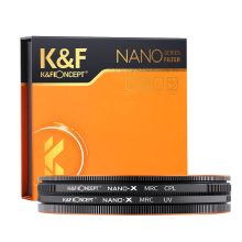 K&F Concept NANO-X series, MCUV + CPL szűrő, vízlepergető, karcálló, fém objektívsapka + tok, 67mm (KF-1663)