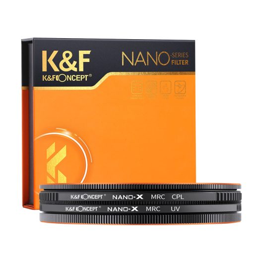 K&F Concept NANO-X series, MCUV + CPL szűrő, vízlepergető, karcálló, fém objektívsapka + tok, 67mm (KF-1663)