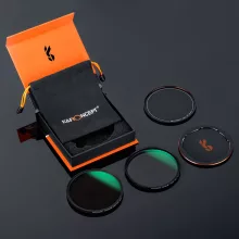 K&F Concept NANO-X series, MCUV + CPL szűrő, vízlepergető, karcálló, fém objektívsapka + tok, 77mm (KF-1665)