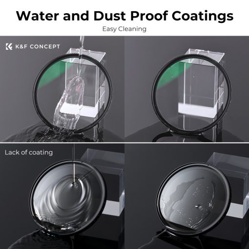 K&F Concept NANO-X series, MCUV + CPL szűrő, vízlepergető, karcálló, fém objektívsapka + tok, 82mm (KF-1666)