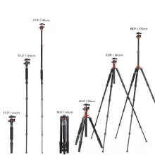 K&F Concept K255A4+BH-28L állvány + monopod, fekete-narancssárga V2 (KF-09-083V2)