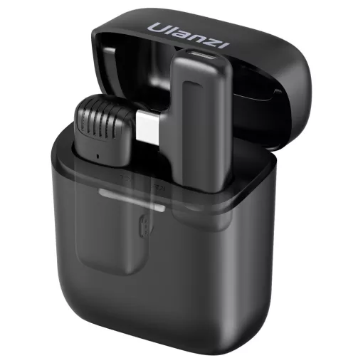 Ulanzi J11 vezeték nélküli Lavalier mikrofon, 1 mikrofon és 1 vevő, usb-c csatlakozás, fekete      – Regisztráljon, hogy elsőként (3134)
