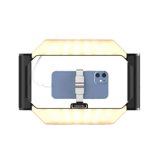 Ulanzi U-rig, LED keret, telefon tartóval, 3 vakupapucs, bluetooth kioldó, 2500k-9000K, 5000mAh (UL-3265)
