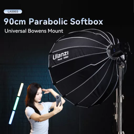 Ulanzi D90 90cm-es nyitható parabola méhsejtráccsal, Bowens csatlakozás (UL-L055)