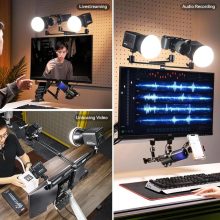 Ulanzi monitor bővítő konzol, VESA 75x75mm, 100x100mm, 3db kar gömbfejjel, 4kg teherbírás (UL-T051)