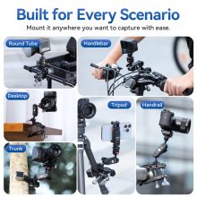 Ulanzi CU03 multi funkionális super clamp, satu + Nato clamp magic arm + arca swiss alap és talp (UL-C027)