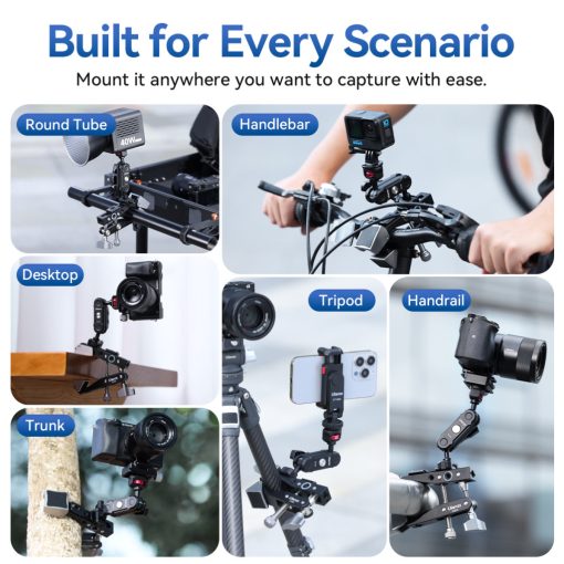 Ulanzi CU03 multi funkionális super clamp, satu + Nato clamp magic arm + arca swiss alap és talp (UL-C027)