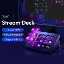 Ulanzi D200 Stream Deck Smart Keyboard multifunkciós makró, stream vezérlő, 13db programozható gomb (UL-A015)