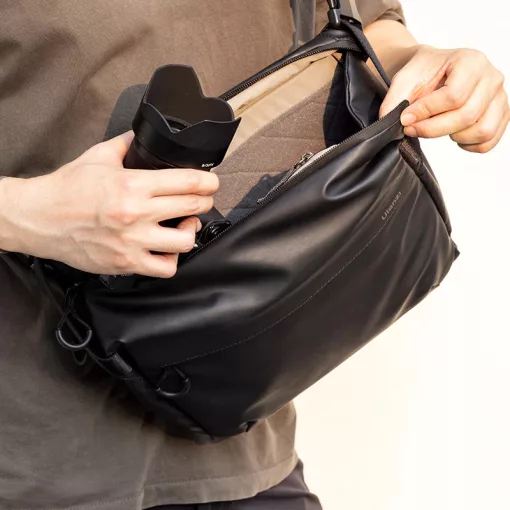 Ulanzi PB008 vlogging gear bag fotós rendszerező oldaltáska, 6L, vízálló, fekete (UL-3050A)