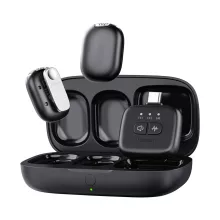 Ulanzi A30 vezeték nélküli Mini lavalier mikrofon, 2 mikrofon és 1 vevő, usb-c, lighting, fekete (UL-A014GBB1)
