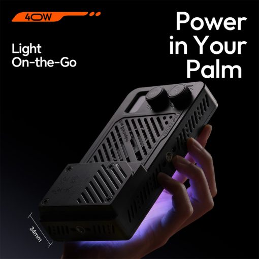 Ulanzi 40W rgb led lámpa, 14000lux, 37Wh, 2700K-6500K, 95CRI, 20 effekt, hűtőventillátor (UL-L130)