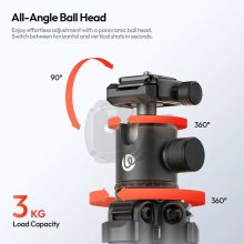 Ulanzi TT30 Travel utazó mini állvány, 14-44cm, 6kg teherbírás, Uka gyorscseretalp (UL-T095)