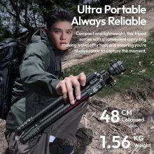 Ulanzi JJ06 Overhead GlideGo, karbon videó állvány, 44-187cm, 18kg teherbírás, Uka gyorscseretalp (UL-T081)