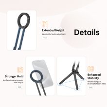 Ulanzi MA30 összehajtható mini állvány, Magsafe kompatibilis telefonokhoz, karabiner, zöld (UL-T160)