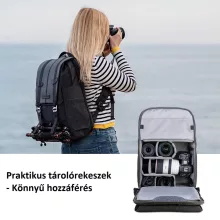 K&F Concept Beta Backpack 20 literes, fotós hátizsák, fekete-szürke színben (KF-13-087AV5)