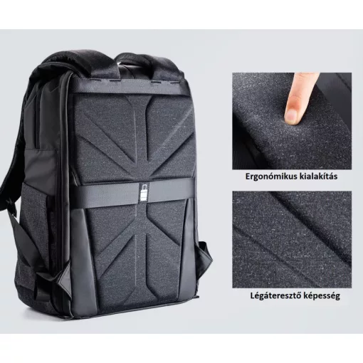 K&F Concept Beta Backpack 20 literes, fotós hátizsák, fekete-szürke színben (KF-13-087AV5)