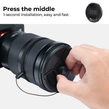 K&F Concept 3db objektívvédő sapka zsinórral + 3db törlőkendő, 62mm (KF-1994)