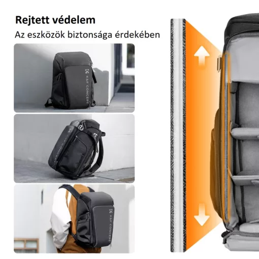 K&F Concept Alpha Air fotós hátizsák 25L, szürke (KF-13-128V3)