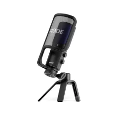   RODE NT-USB+ Professzionális kondenzátor USB mikrofon fejhallgató erősítővel, pop-filterrel és asztali állvánnyal, DSP, Connect & Central SW