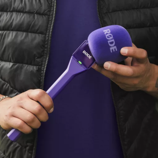 RODE Interview GO mikrofonfogó nyél vezeték néküli mikrofonokhoz, lila