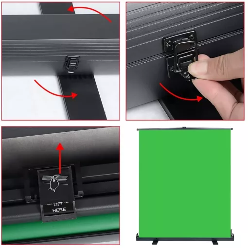 Mikrosat Pull-Up Chromagreen Background 165x200cm (BD2008)