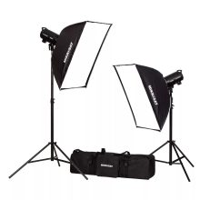 Godox MS300II-V Dupla Vakuszett tárgy fotókhoz Mikrosat 60x90cm Clicks Softboxal (2 x 300Ws)