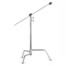 Mikrosat C-Stand Állvány - Állítható Lábbal, boom karral (silver11)