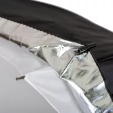 Mikrosat 109 cm 2in1 ernyő - áteresztő és fekete ezüst huzat (UB05)
