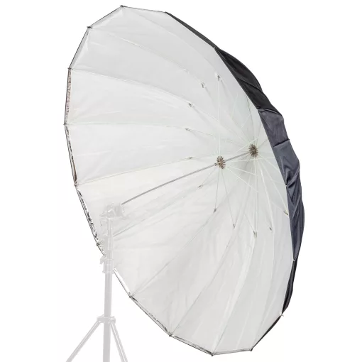 Mikrosat 180 cm 2in1 ernyő - áteresztő és fekete ezüst huzat (UB05)