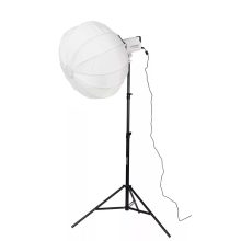Godox LE300Bi Bi-Color LED Podcast lámpa Szett Gömb Softboxal - Fehér (Bi - 65cm - 2,6m)